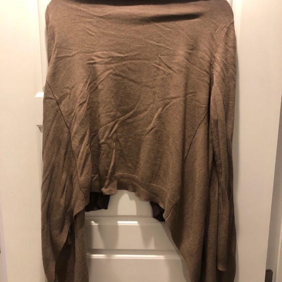 LOFT Ombré Shark Bite Open-Front Sweater | Medium - Picture 4 of 4